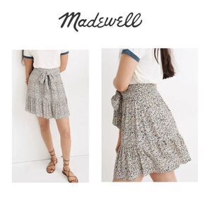 NWOT Madewell Floral Tie Waist and Tiered Skirt (Size XS)